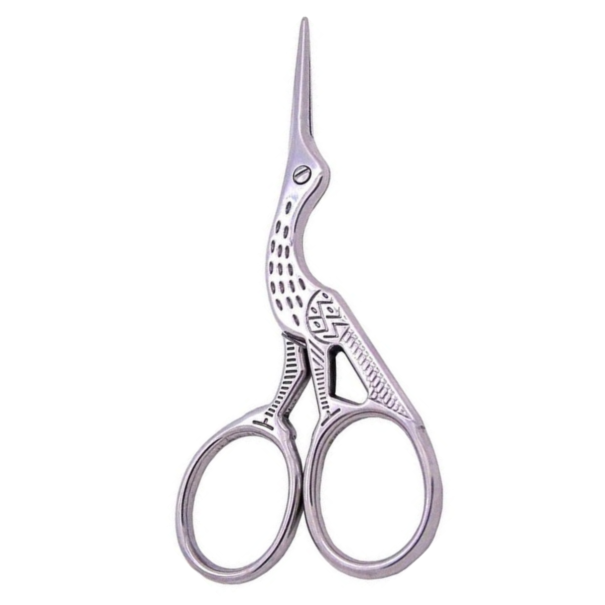 Borduurschaar Ooievaar Zilver