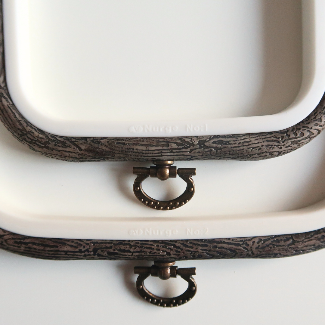 Flexi Borduurring Vierkant Bruin