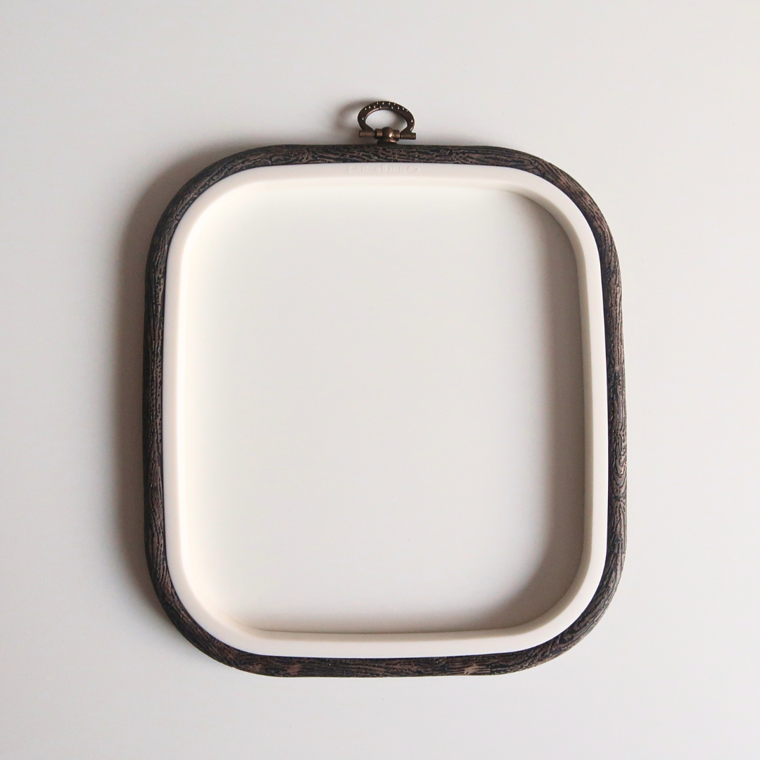 Flexi Borduurring Vierkant Bruin