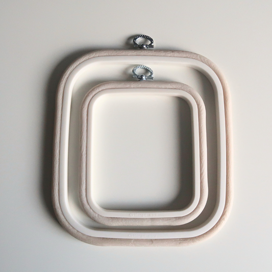 Flexi Borduurring Vierkant Wit