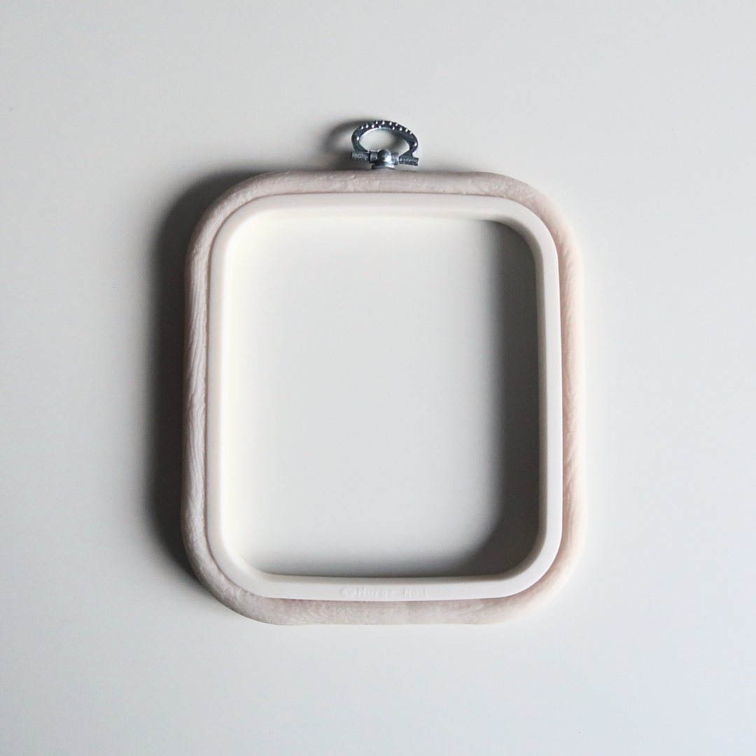 Flexi Borduurring Vierkant Wit