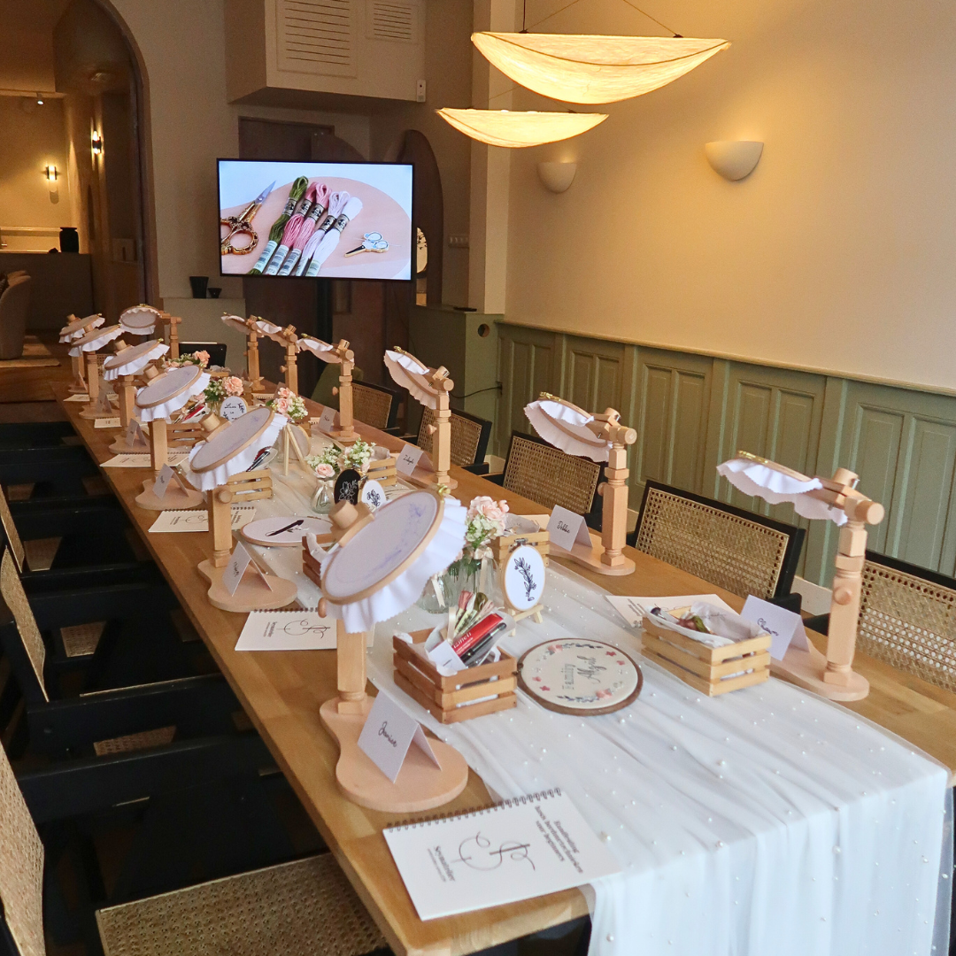 Beukenhouten Borduurstand