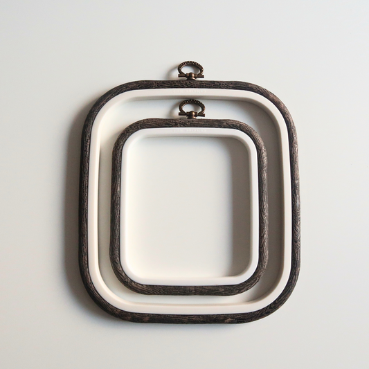 Flexi Borduurring Vierkant Bruin