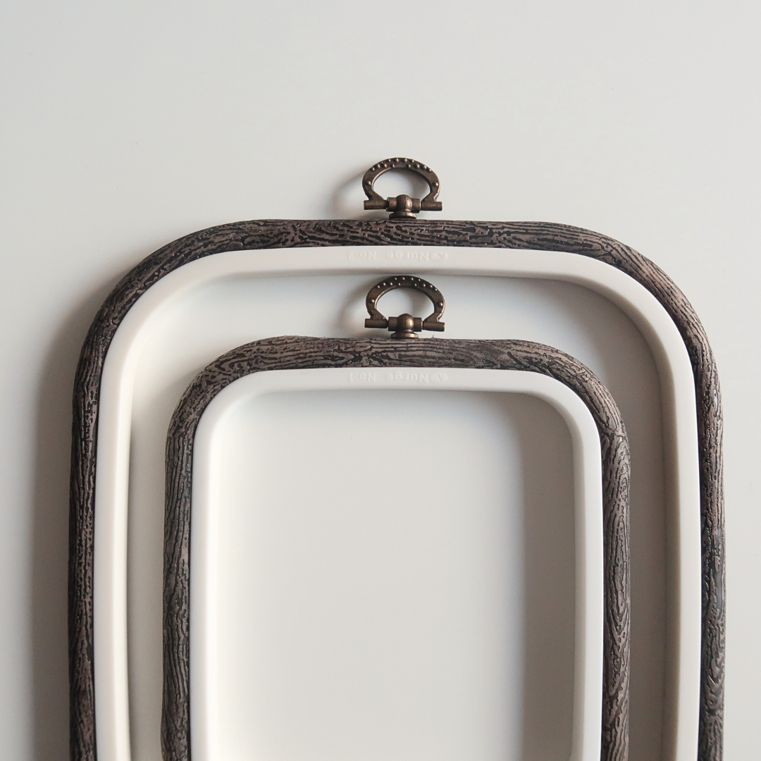 Flexi Borduurring Vierkant Bruin