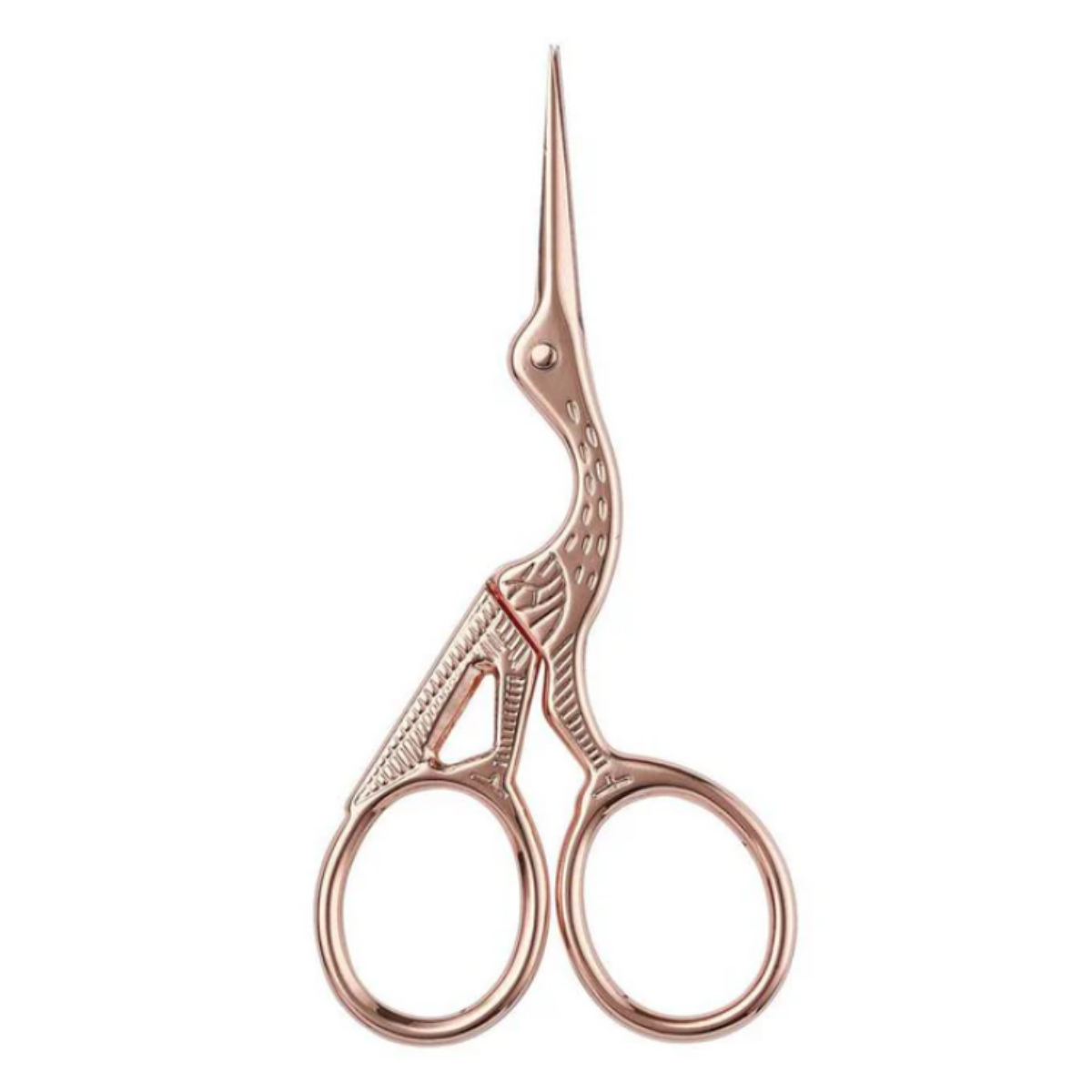 Borduurschaar Ooievaar Rosé Goud